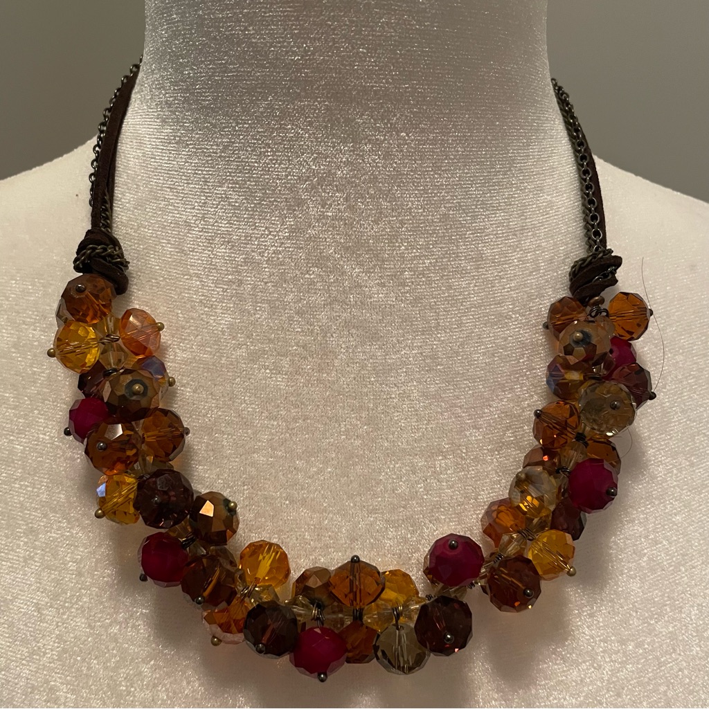 Beautiful Fall Colors 20 Beaded Necklace 7$